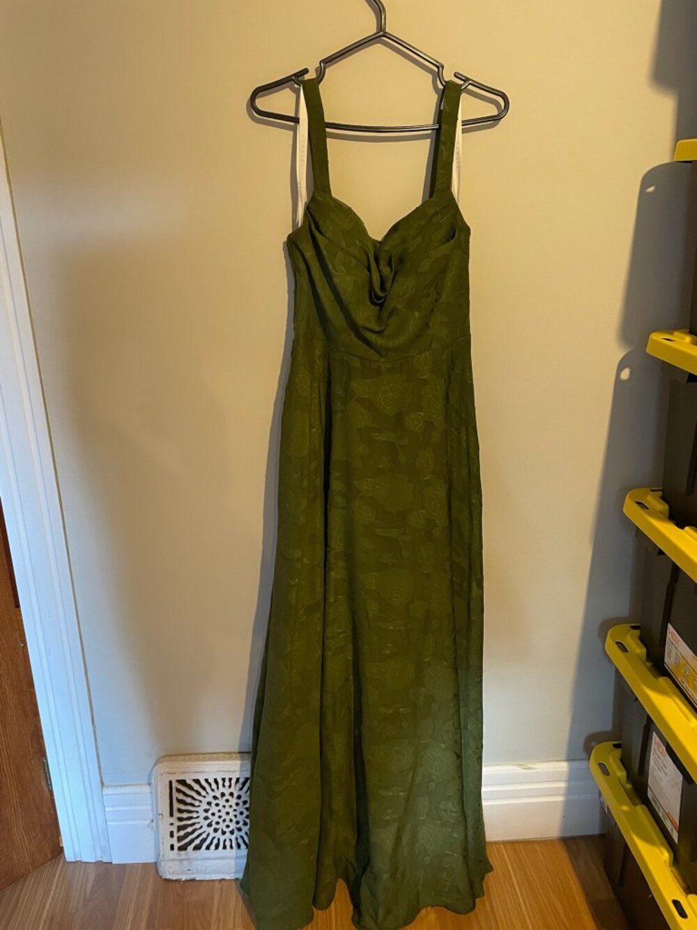 Azazie Shaude - Floral Burnout Olive A6